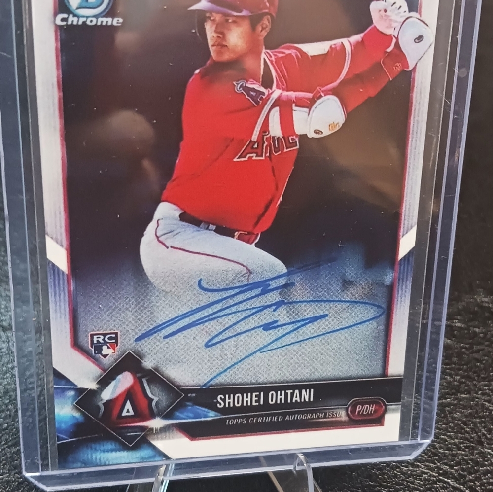 2018 Topps Bowman Rookie Shohei Ohtani Baseball Novelty Card.
